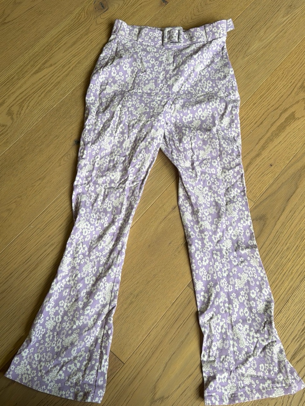 Primark Lavender Floral Belted Trousers